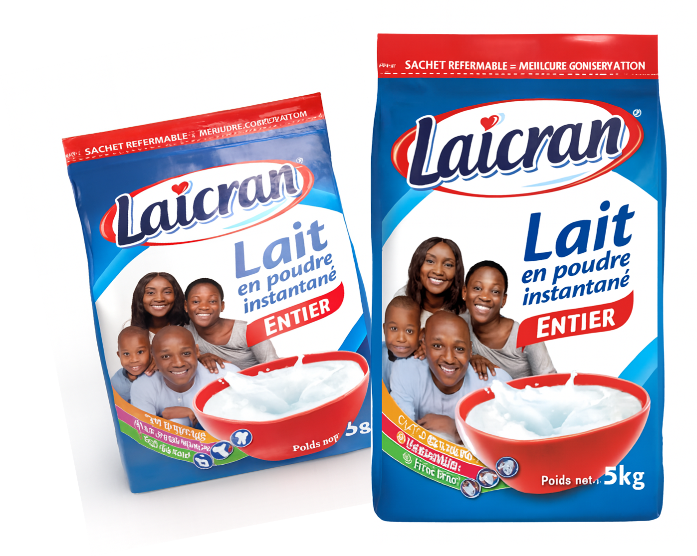 Lait en poudre sachet de 2,5 kg / 5 kg