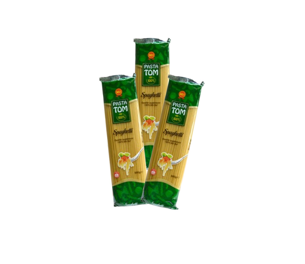 Spaghetti Pasta Tom sachet de 500g en carton de 20 sachets (10kg)
